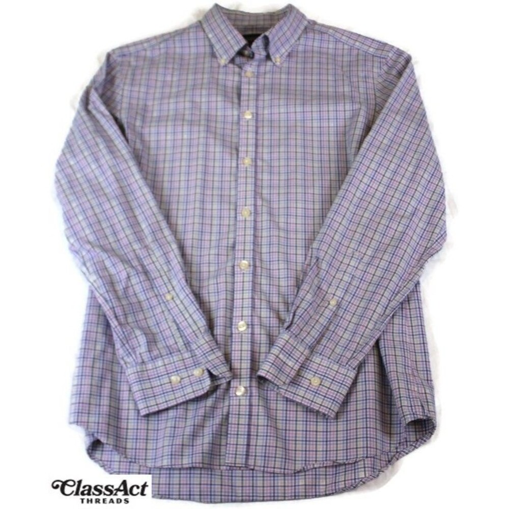 Charles Tyrwhitt Shirt Mens Plaid Weekend Extra Slim Fit Non Iron M